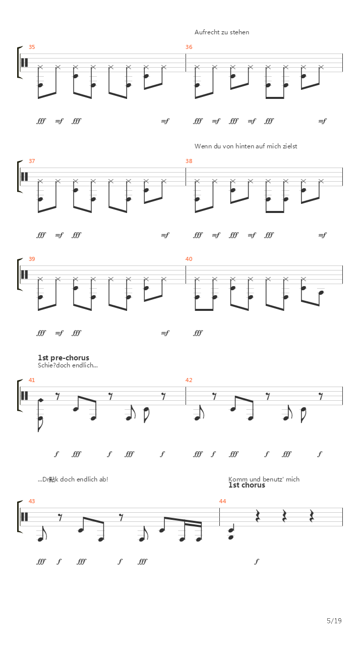 Zielscheibe吉他谱