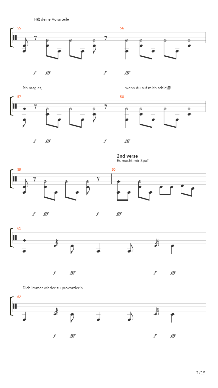 Zielscheibe吉他谱