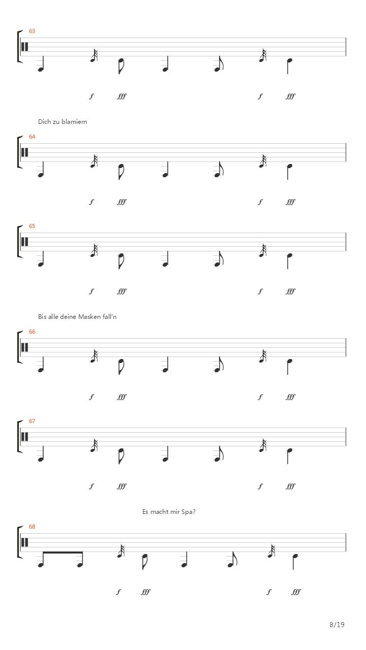 Zielscheibe吉他谱