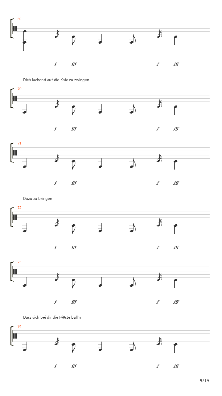 Zielscheibe吉他谱