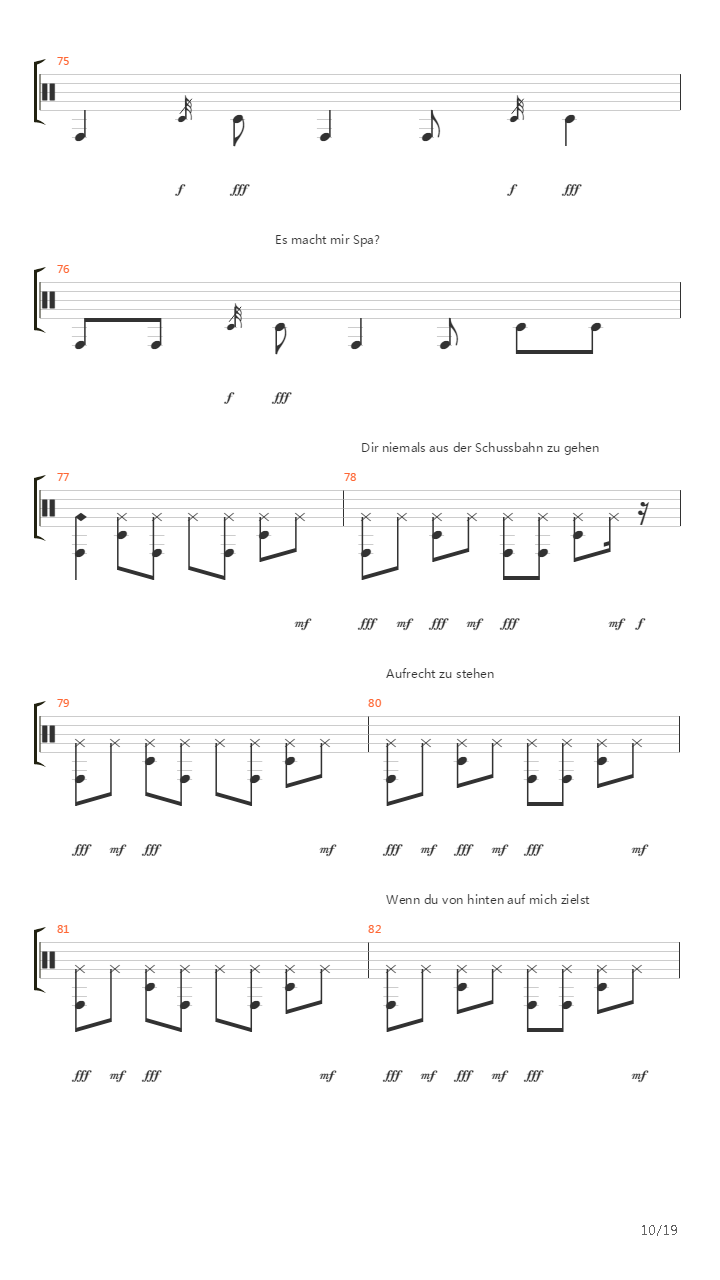 Zielscheibe吉他谱