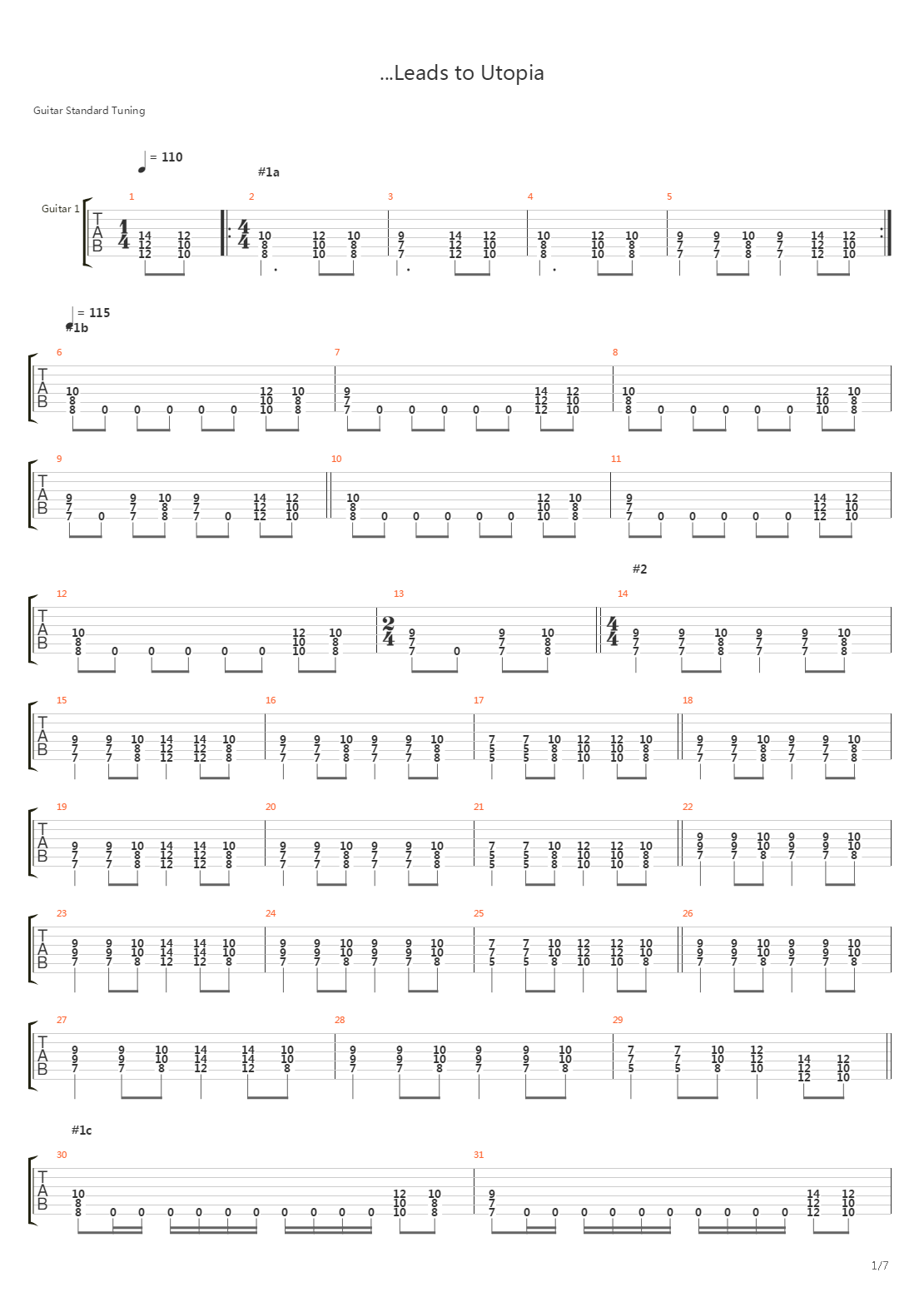 Leads To Utopia吉他谱