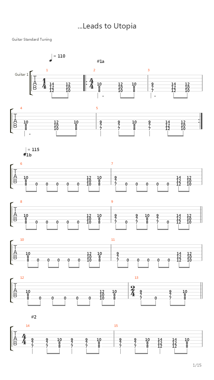 Leads To Utopia吉他谱