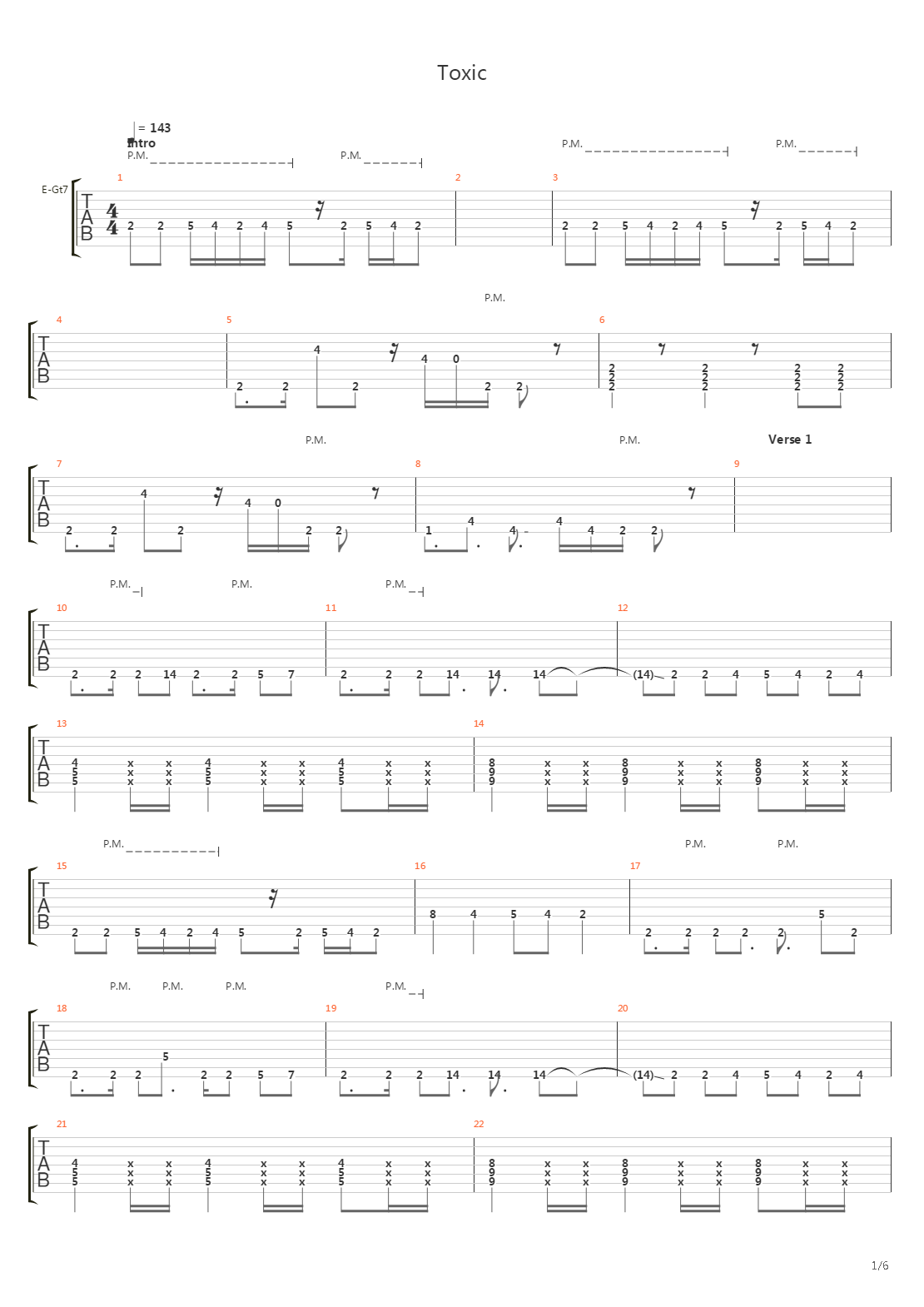 Toxic吉他谱
