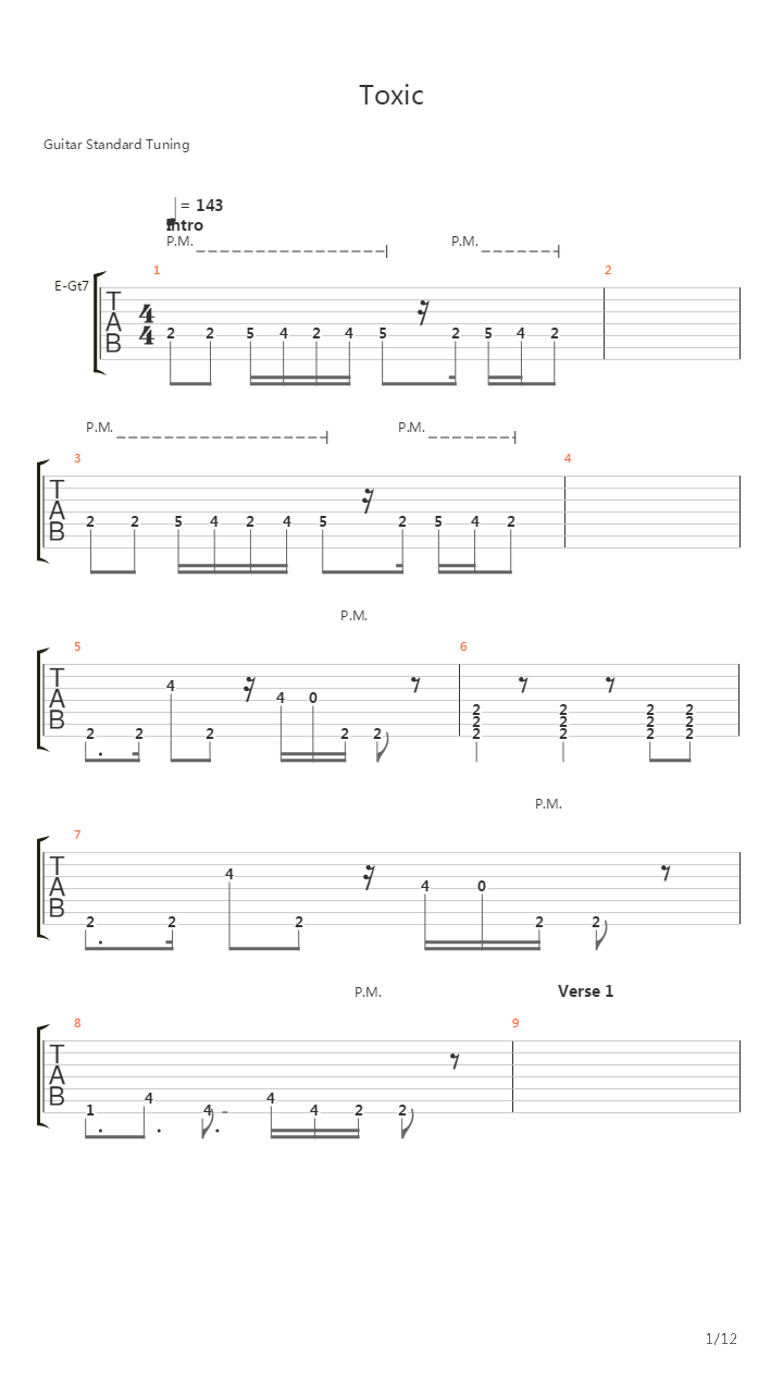 Toxic吉他谱