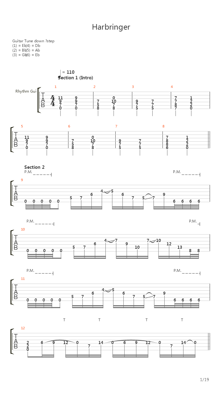 Harbinger吉他谱