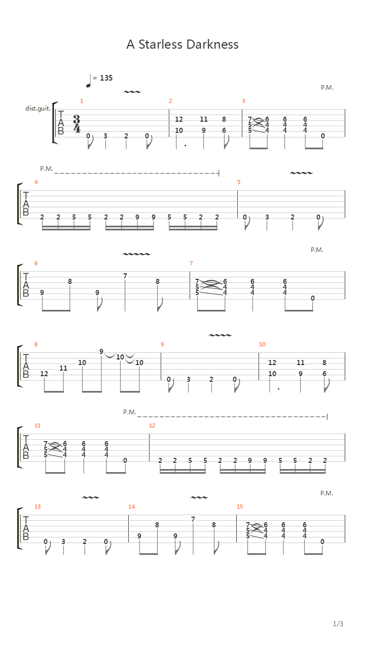 A Starless Darkness吉他谱