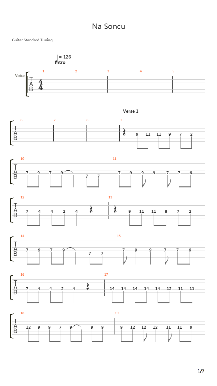 Na Soncu吉他谱