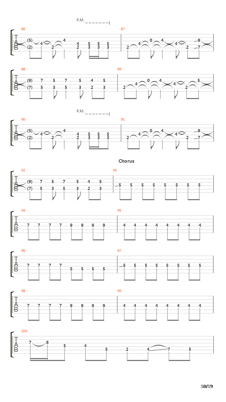 Override吉他谱