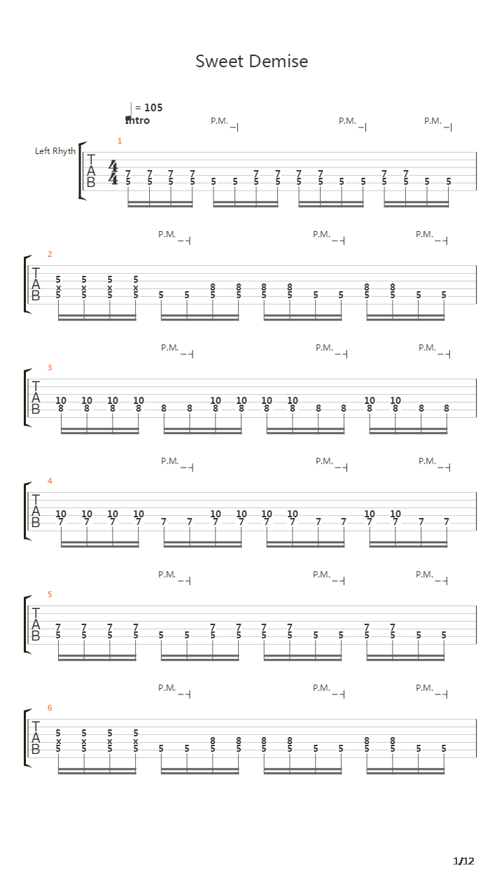 Sweet Demise吉他谱