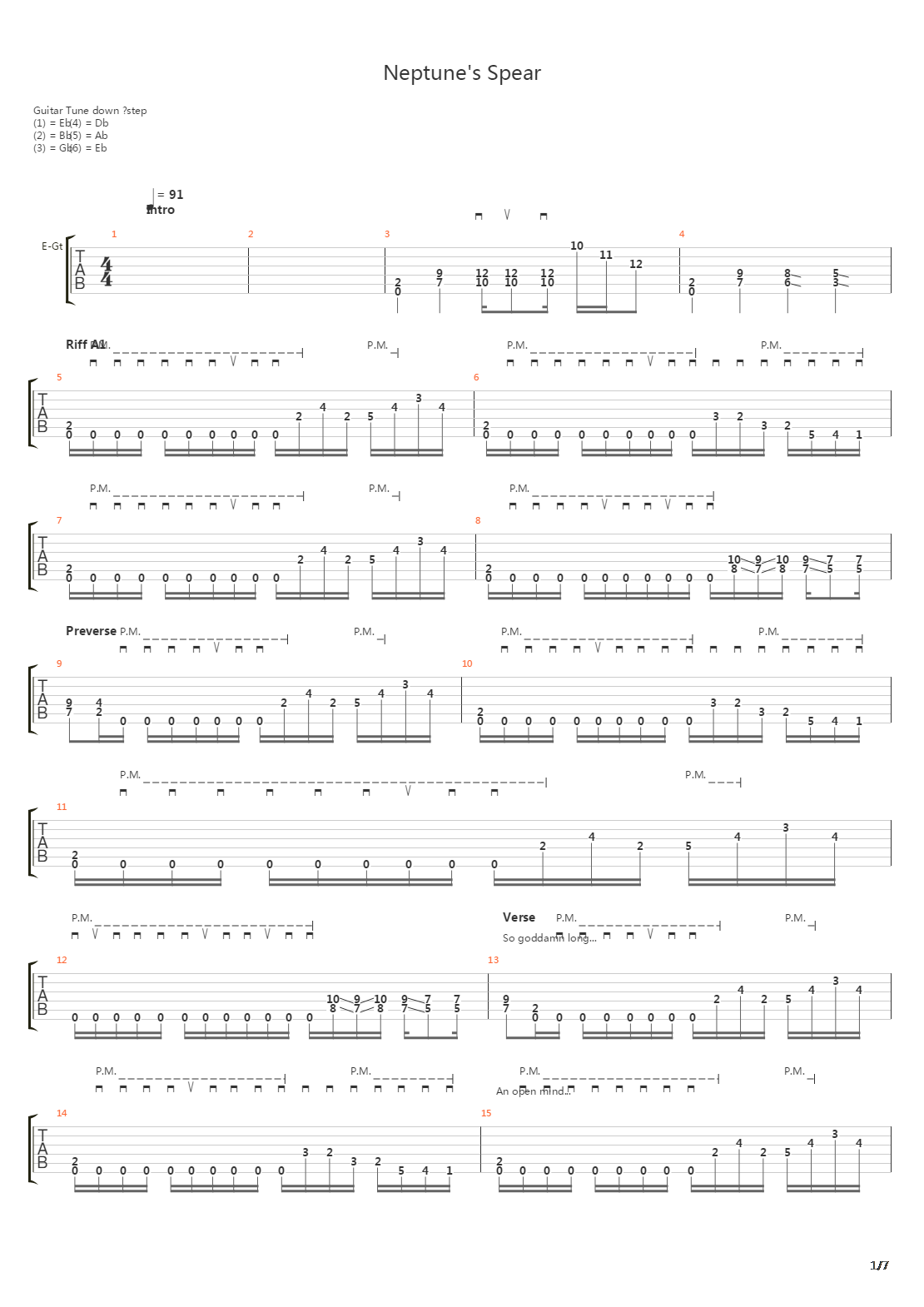 Neptunes Spear吉他谱