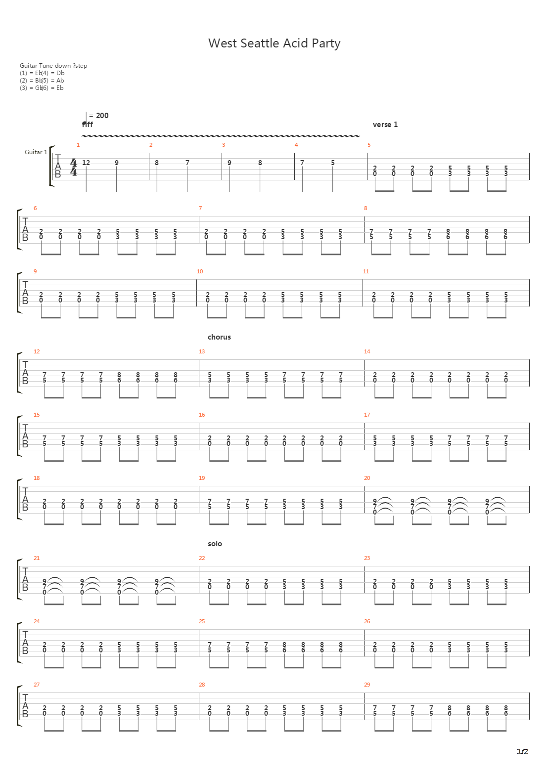 West Seattle Acid Party吉他谱