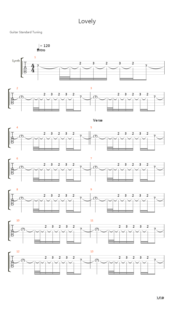 Lovely吉他谱