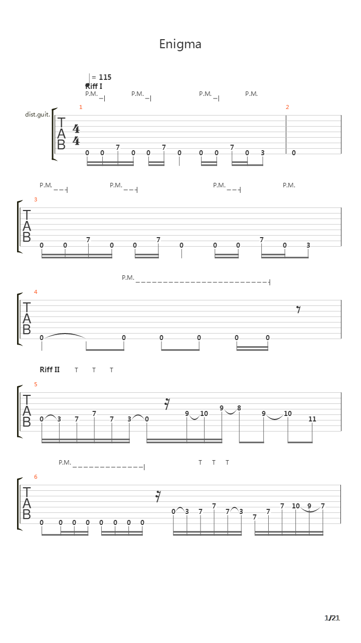 Enigma吉他谱