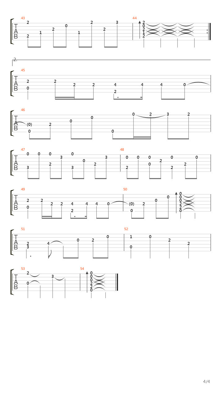 曲终人散吉他谱