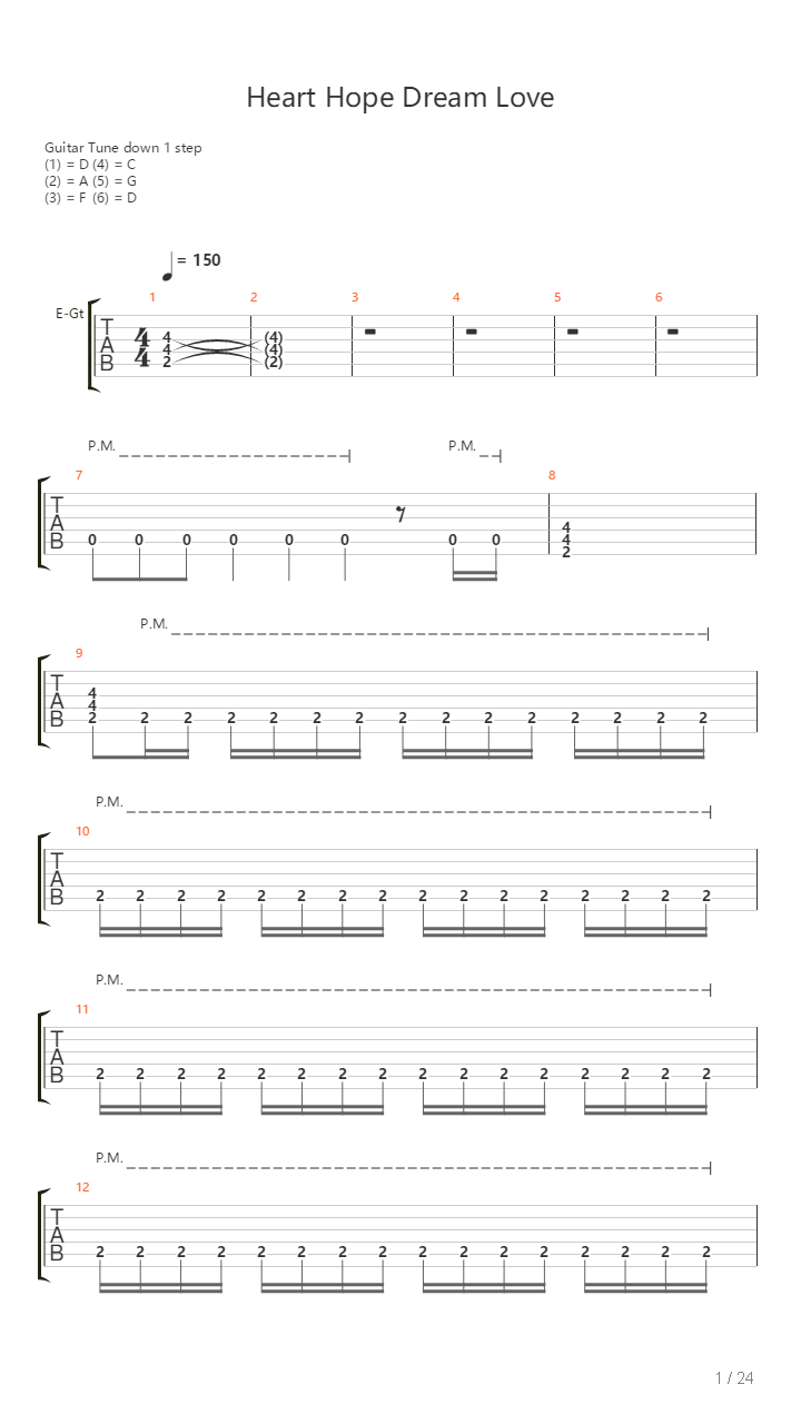 Heart Hope Dream Love吉他谱