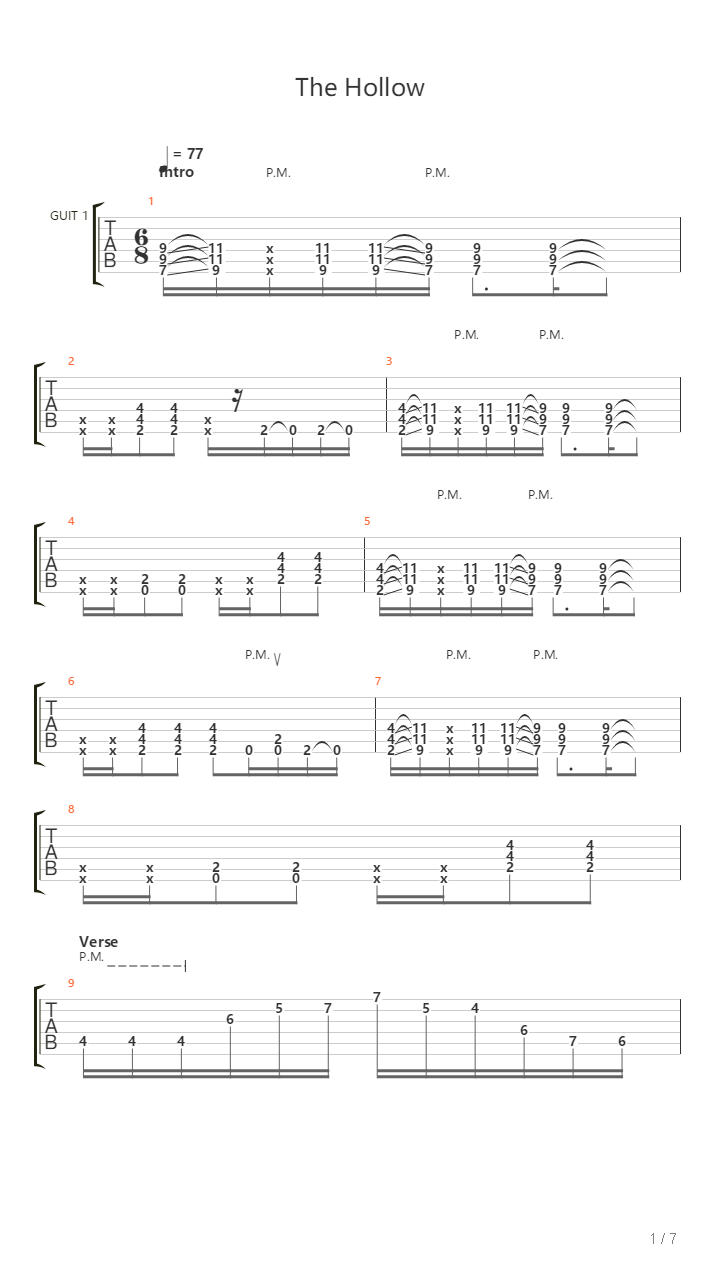 The Hollow吉他谱