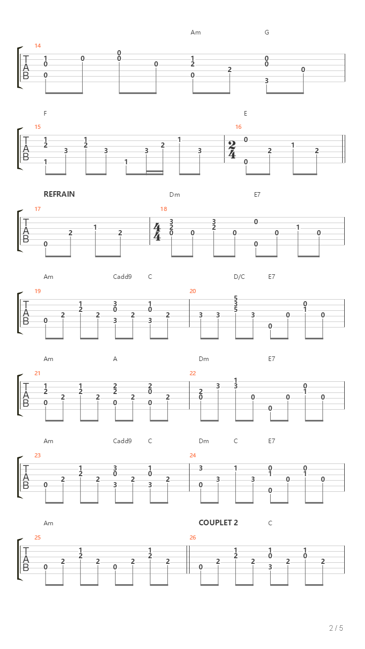Geant吉他谱