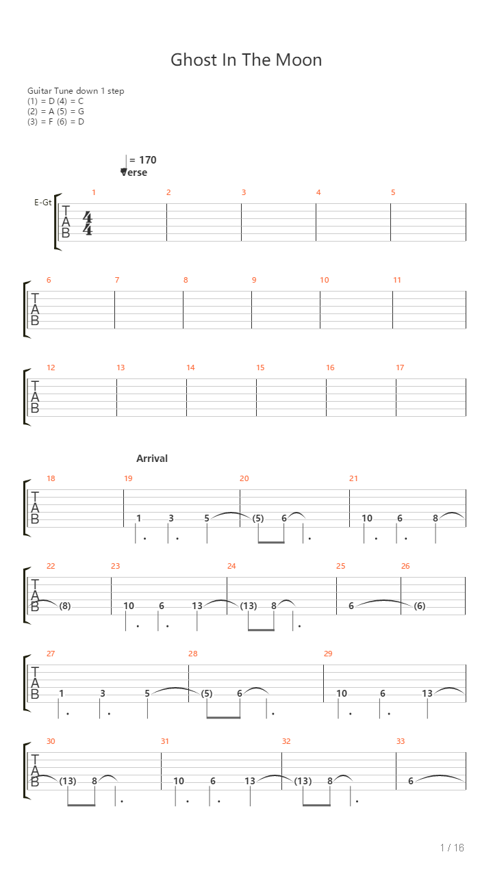 Ghost In The Moon吉他谱