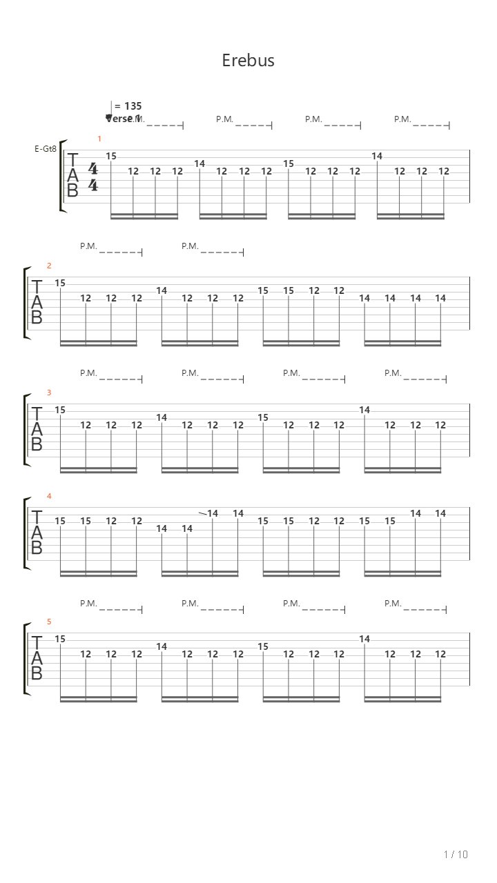 Erebus吉他谱