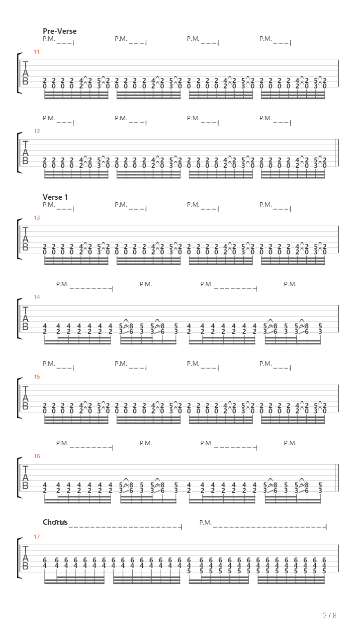 Pace Til Death吉他谱