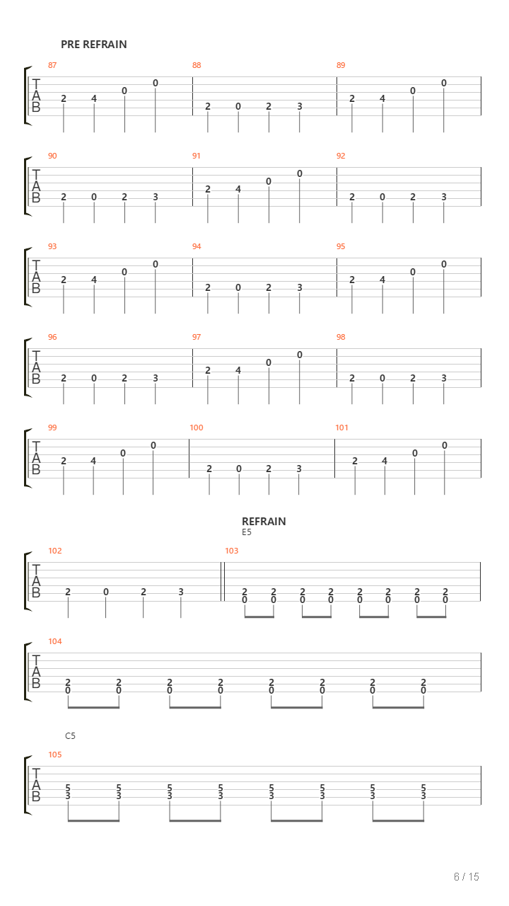 Traffic吉他谱