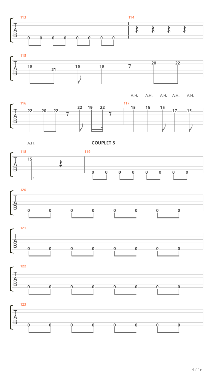 Traffic吉他谱