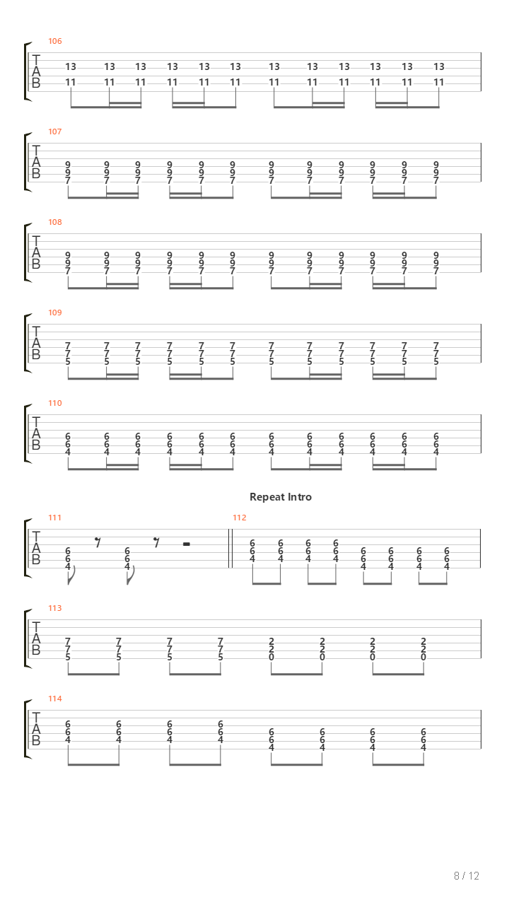 Rat Race吉他谱