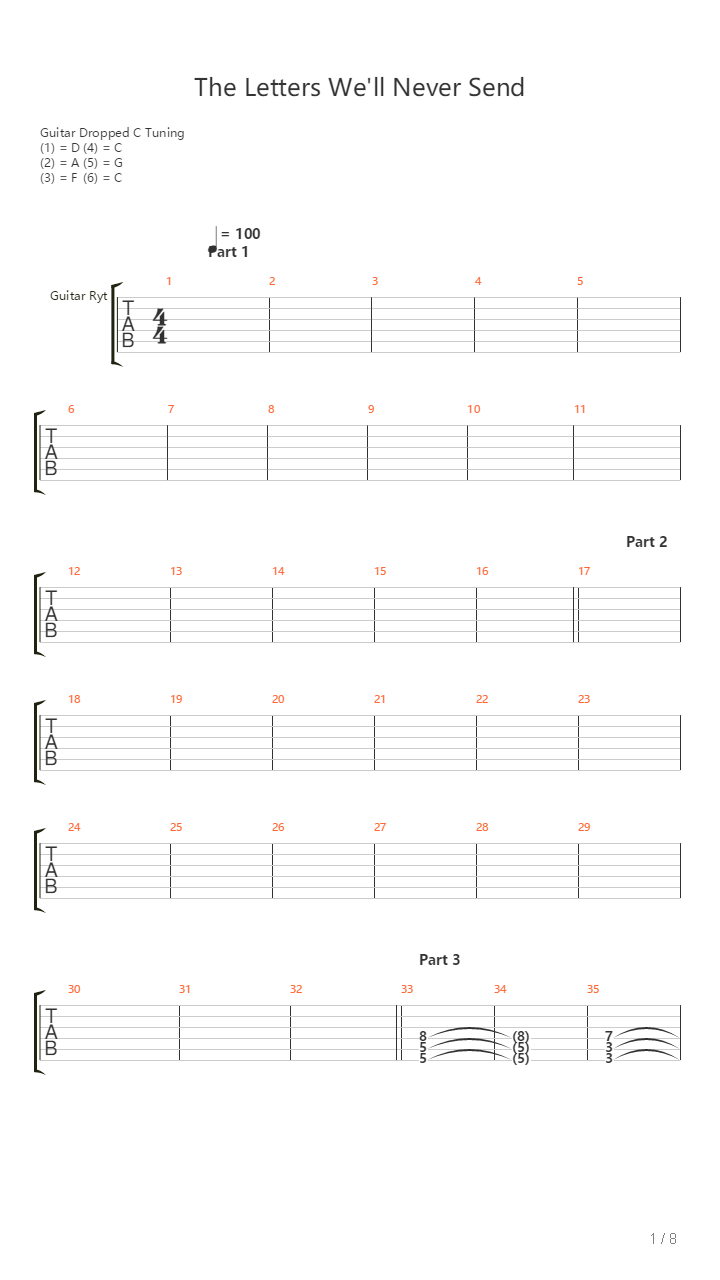 The Letters Well Never Send吉他谱