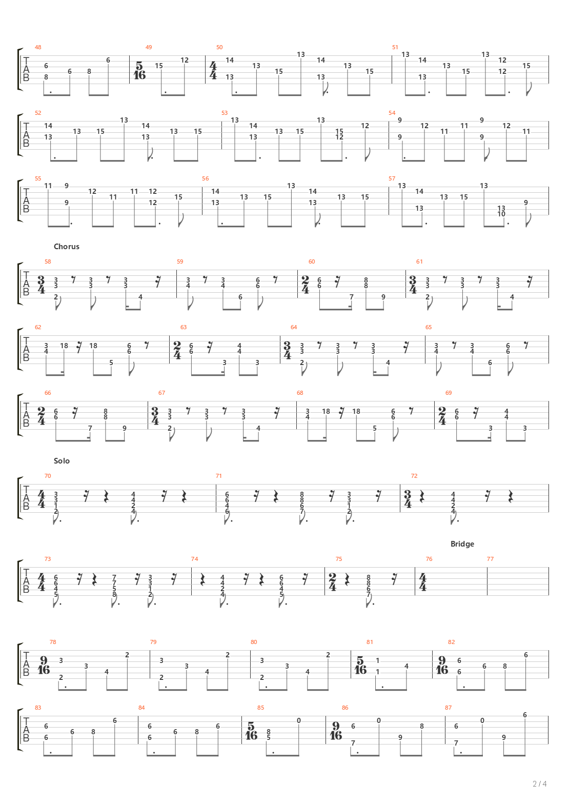 No Signal吉他谱