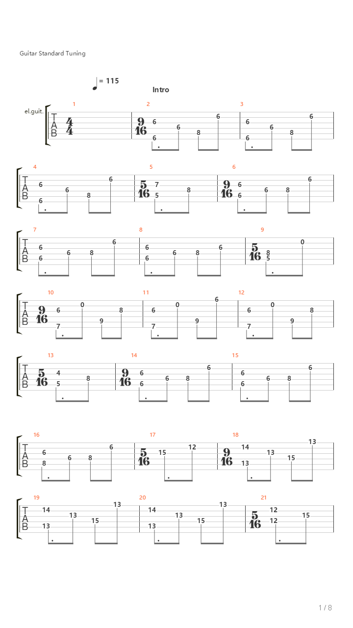 No Signal吉他谱