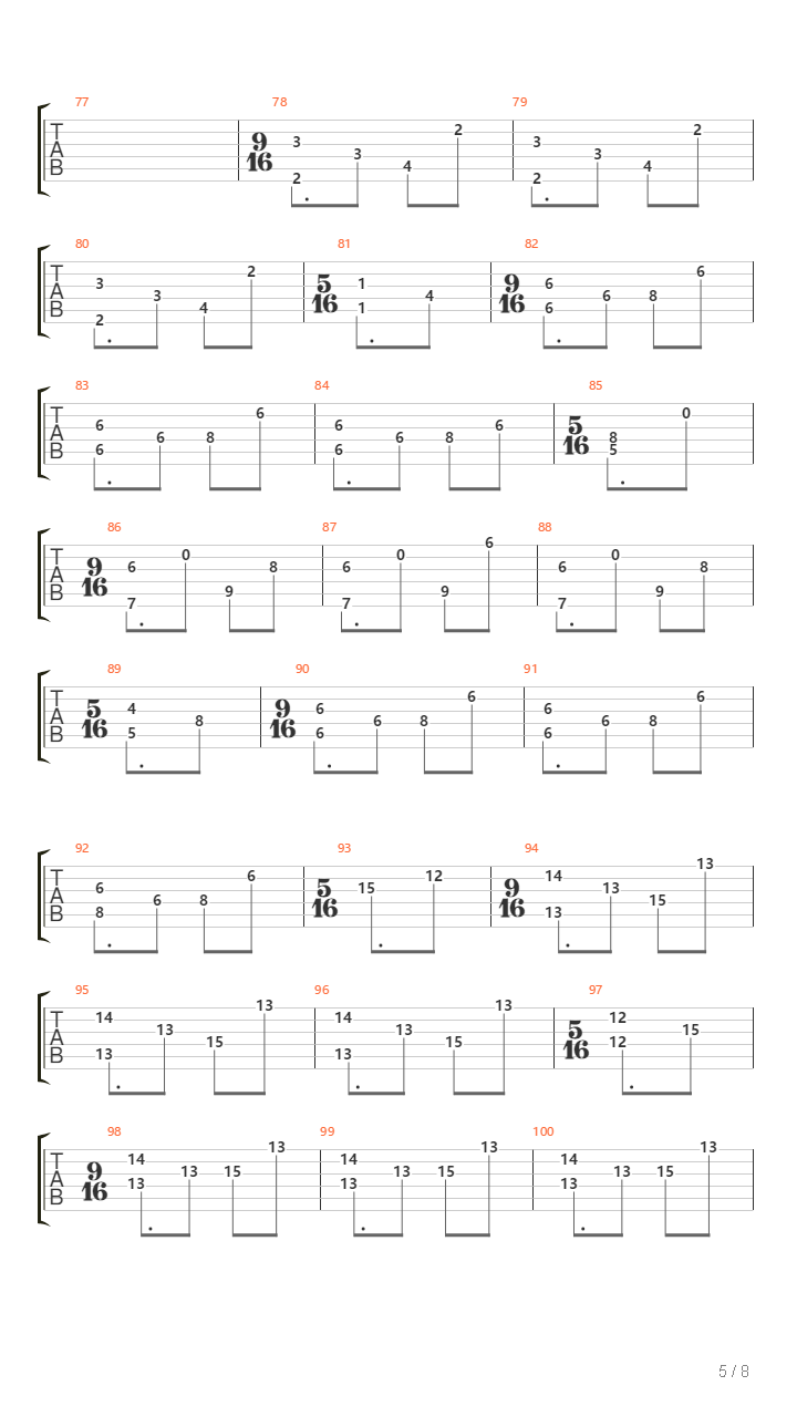 No Signal吉他谱