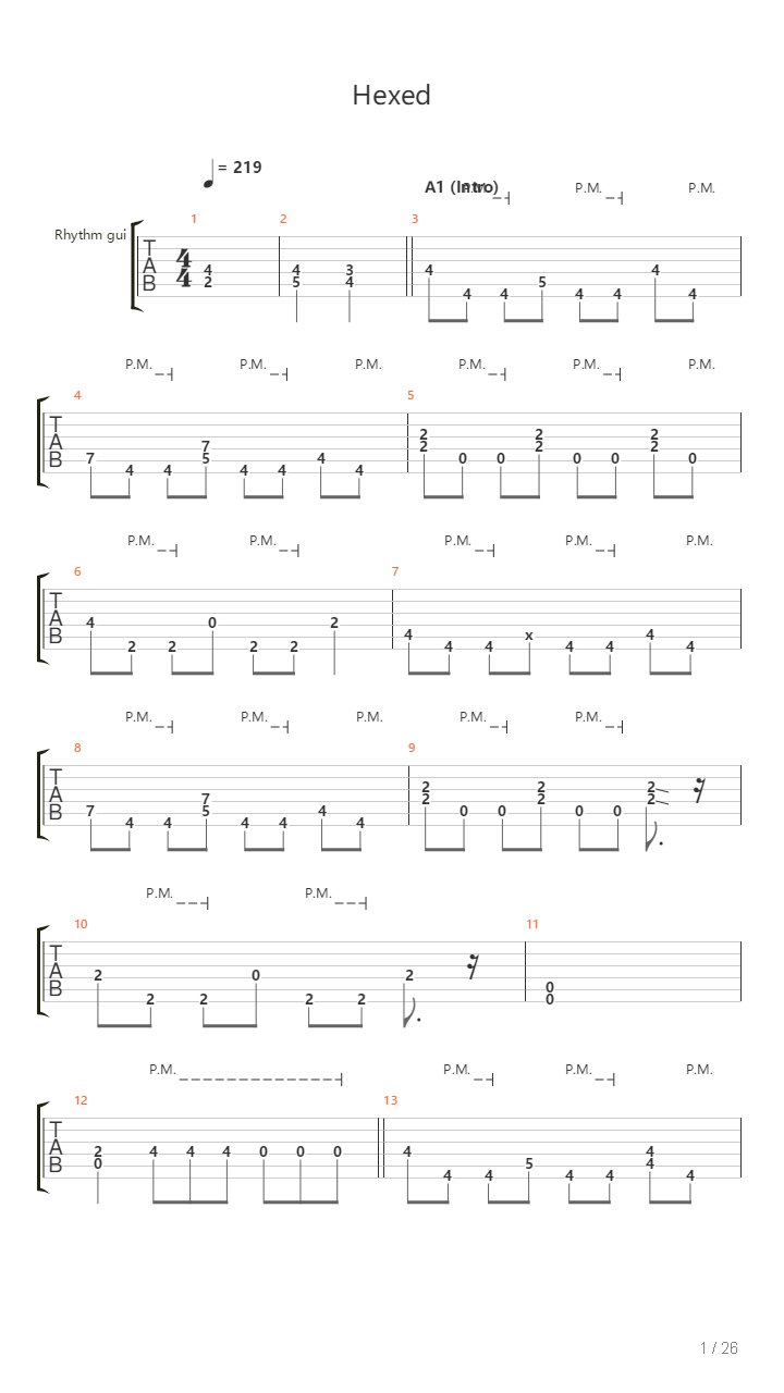 Hexed吉他谱