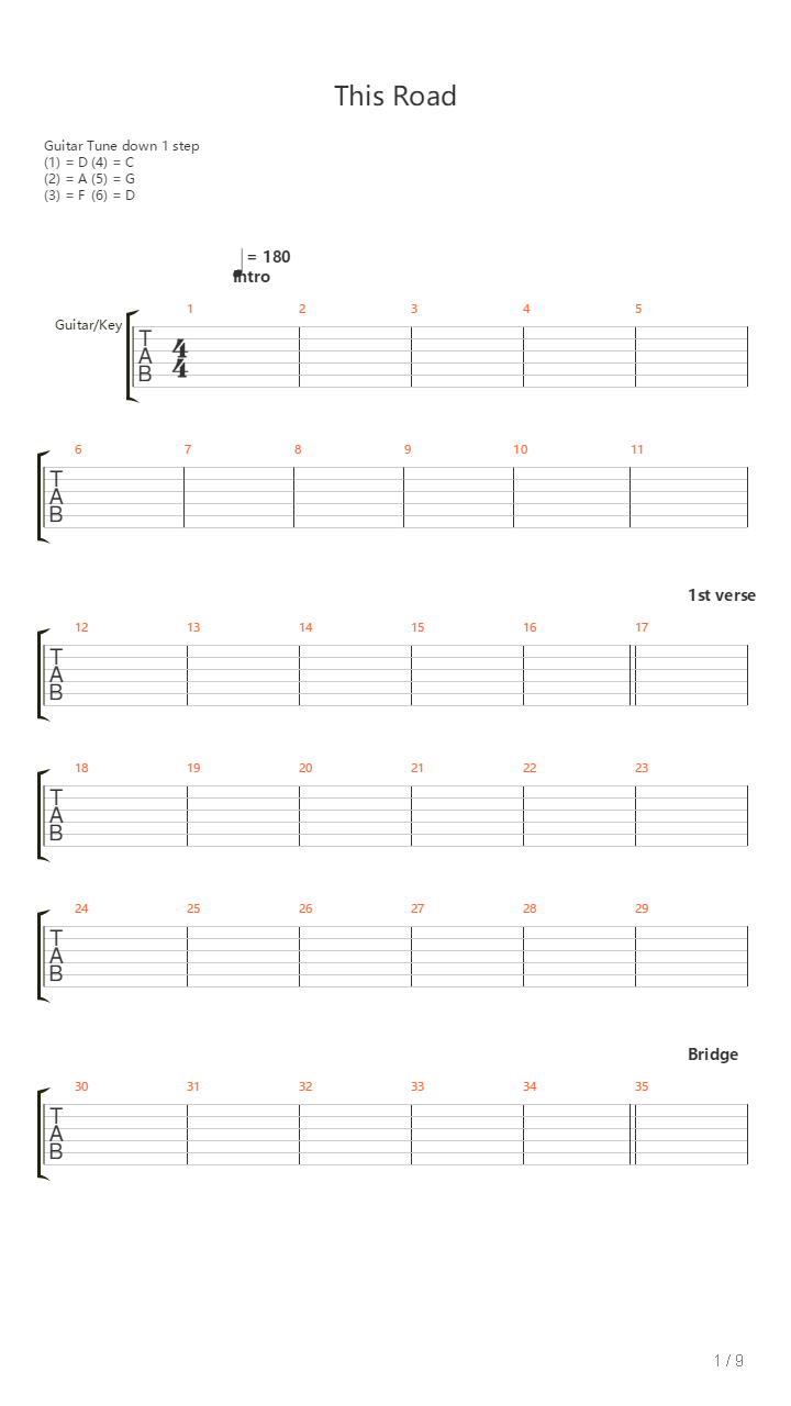 This Road吉他谱