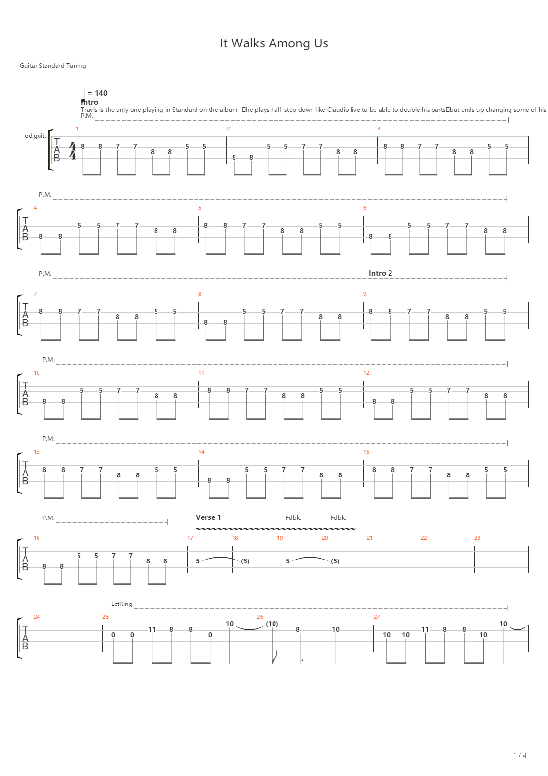It Walks Among Us吉他谱