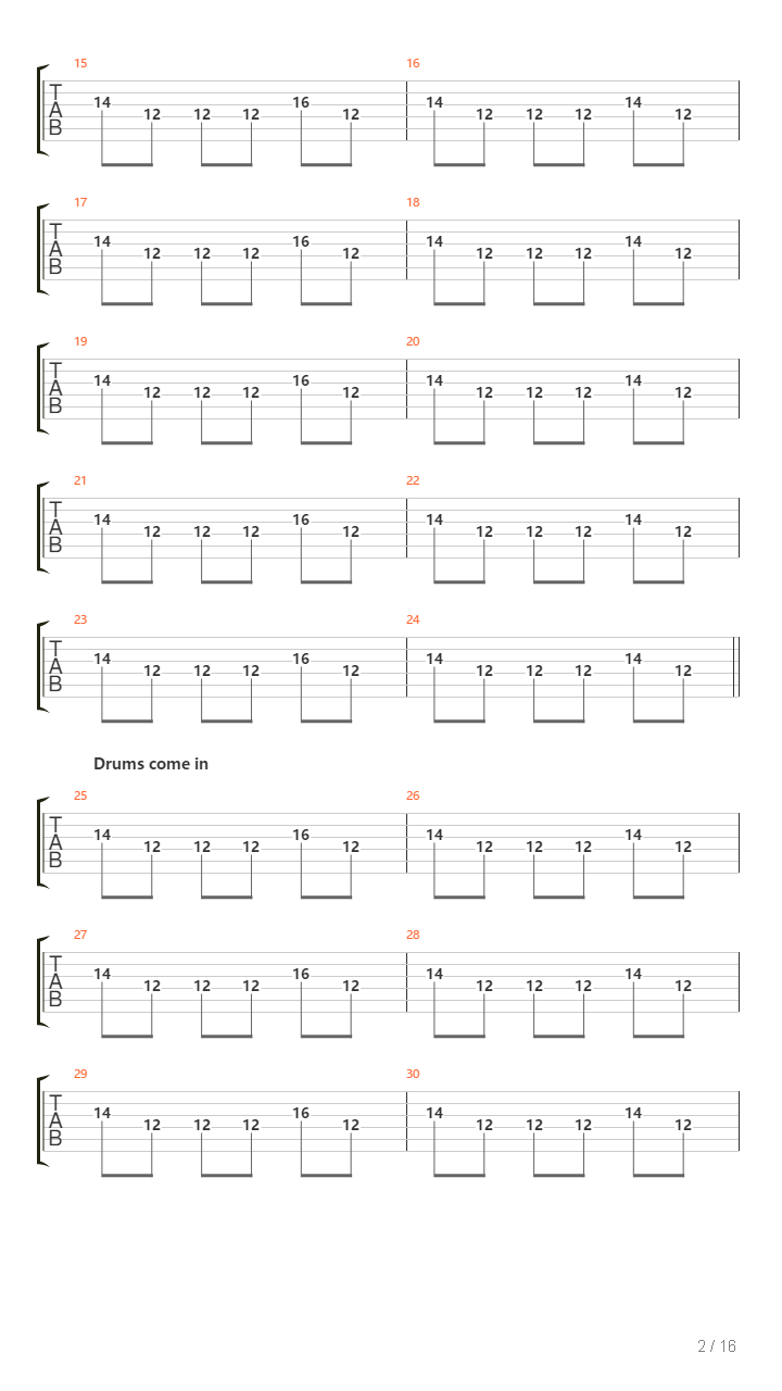 The Pavilion A Long Way Back吉他谱