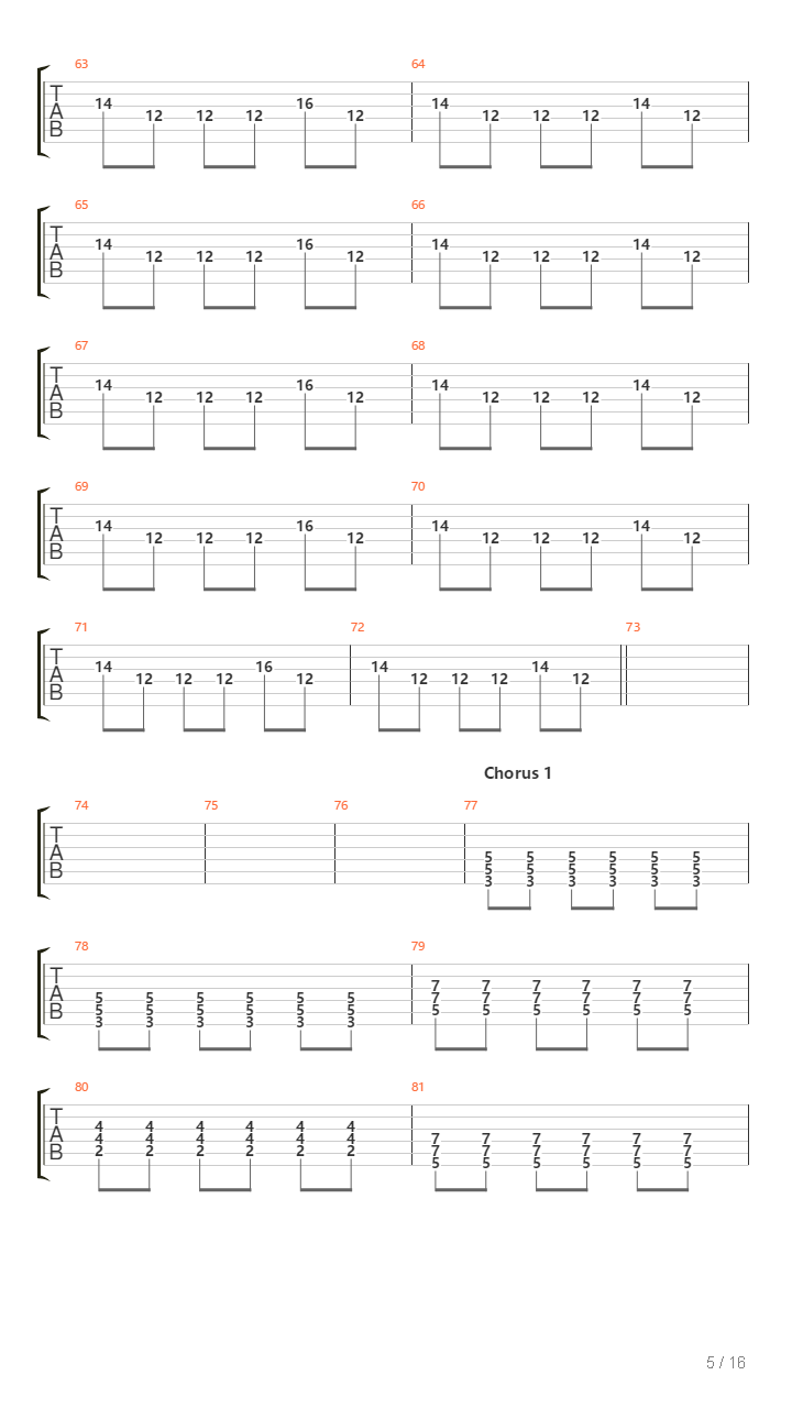 The Pavilion A Long Way Back吉他谱