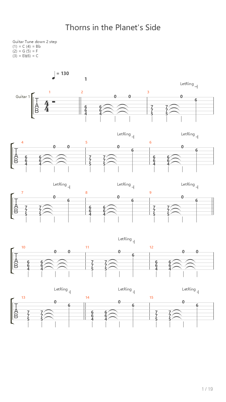 Thorns In The Planets Side吉他谱