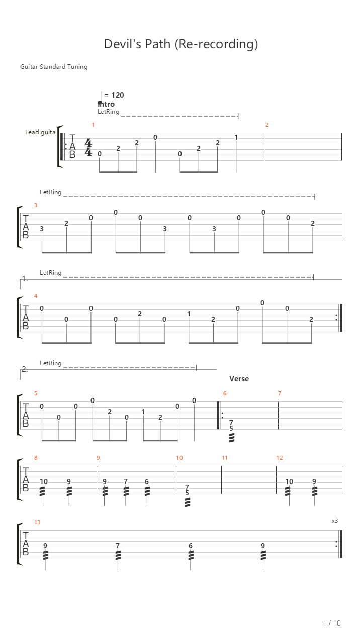 Devils Path吉他谱