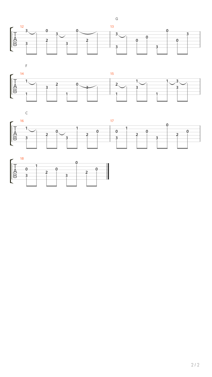 The Riddle Song吉他谱