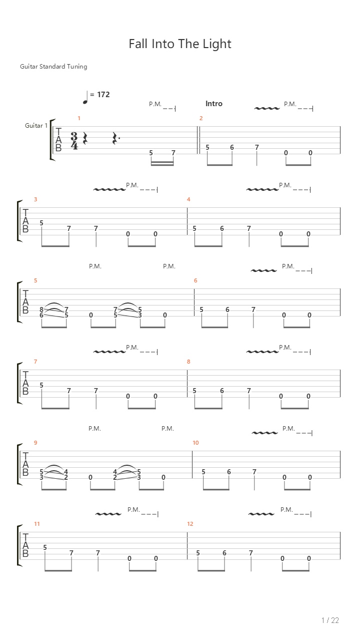 Fall Into The Light吉他谱
