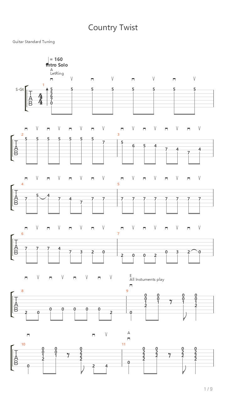 Country Twist吉他谱