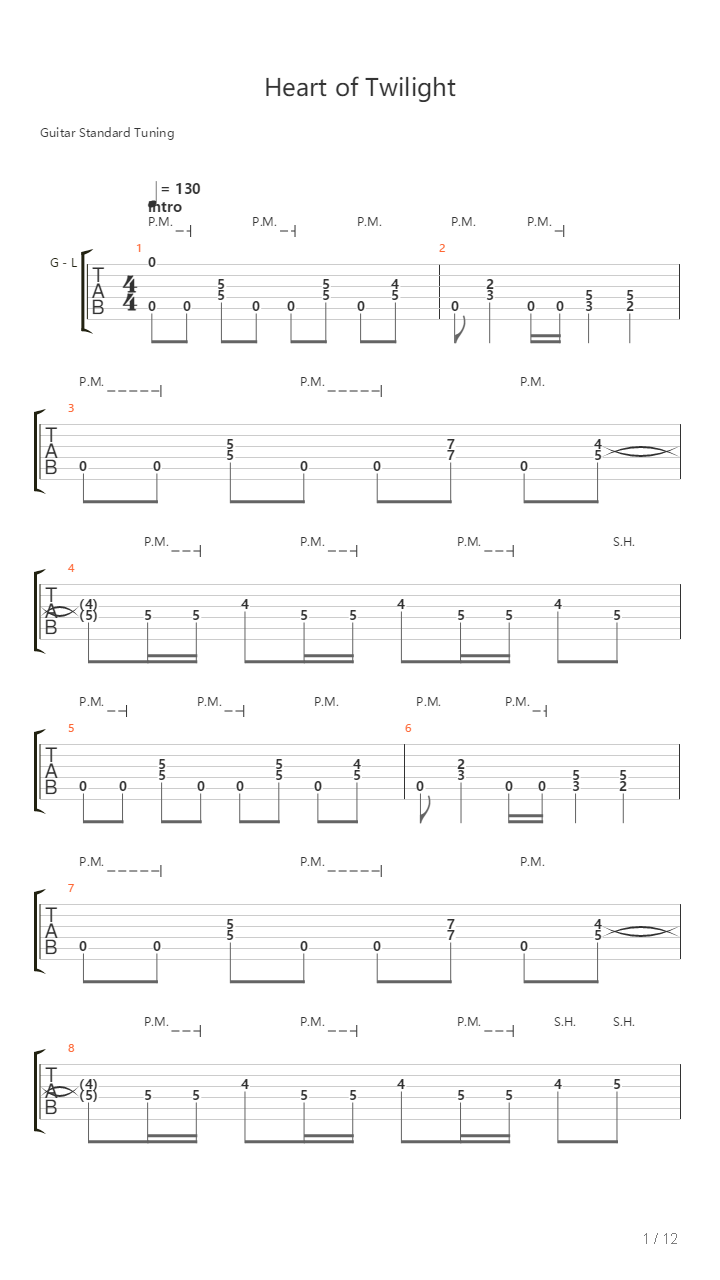 Heart Of Twilight吉他谱