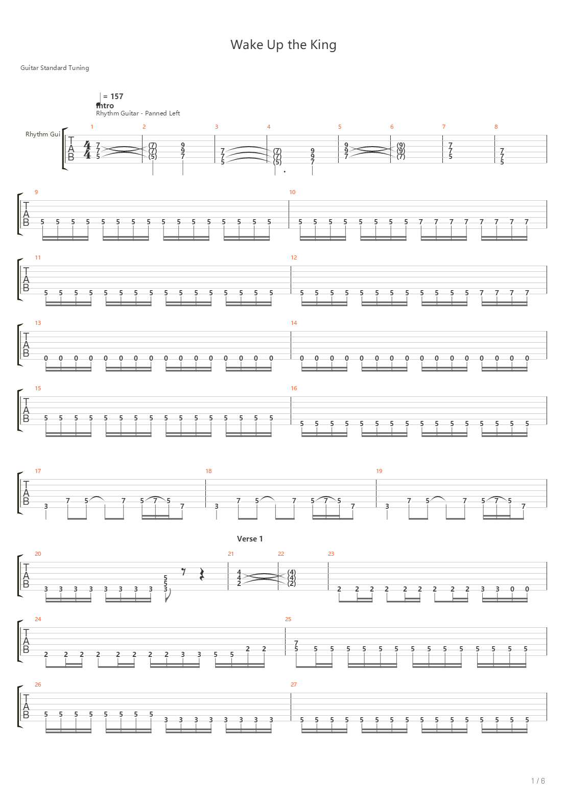 Wake Up The King吉他谱