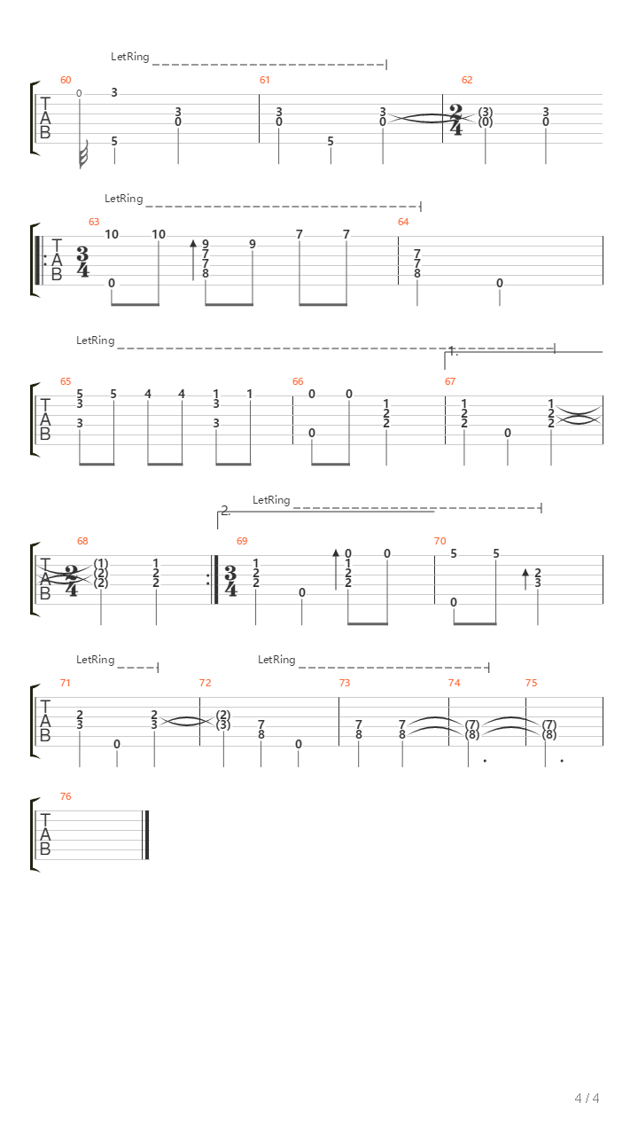 Gnossienne No 3吉他谱