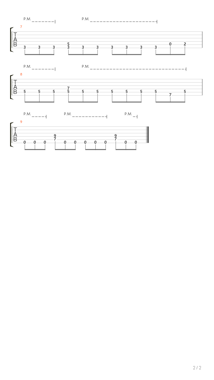 Over The Hills And Far Away吉他谱