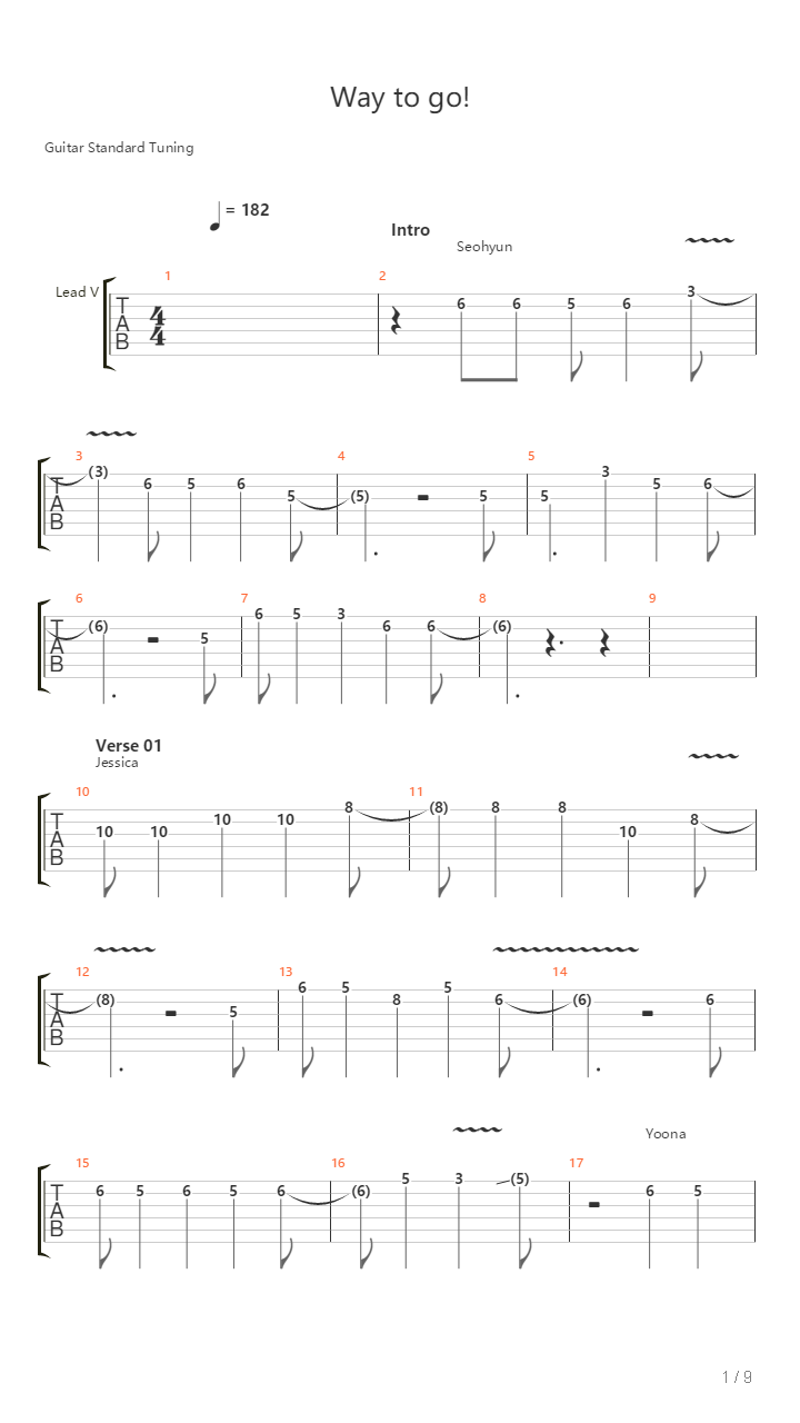 Way To Go吉他谱