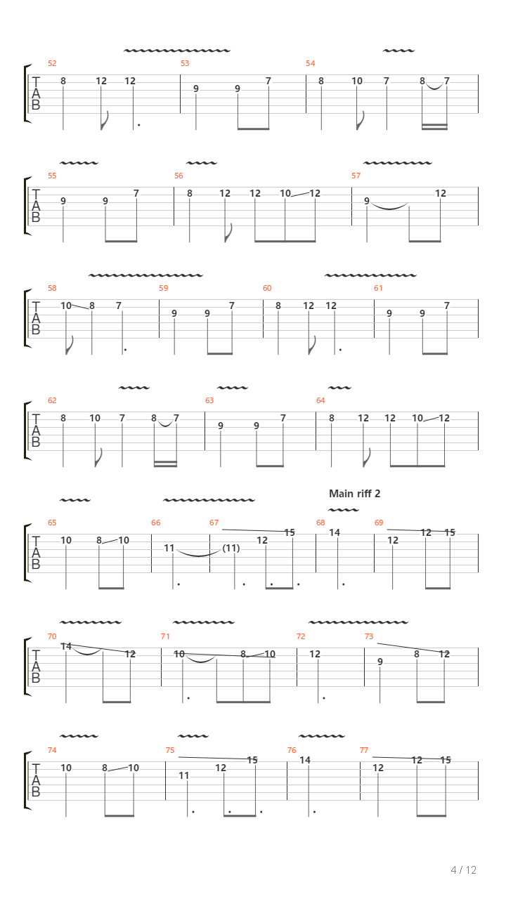 Lay The Ghost To Rest吉他谱