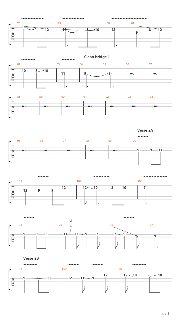 Lay The Ghost To Rest吉他谱