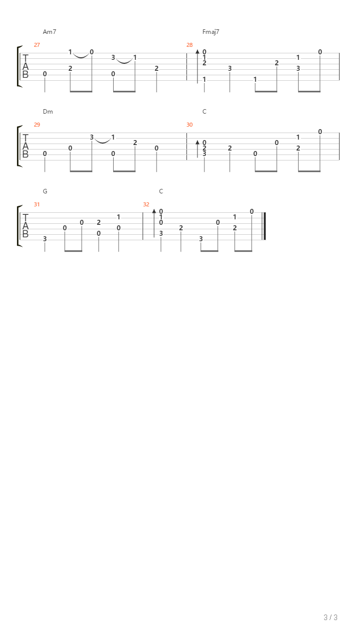 The Water Is Wide吉他谱
